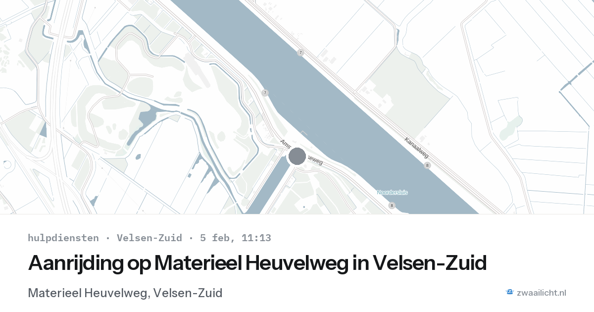 Aanrijding op Materieel Heuvelweg in Velsen-Zuid — 5 feb 2026
