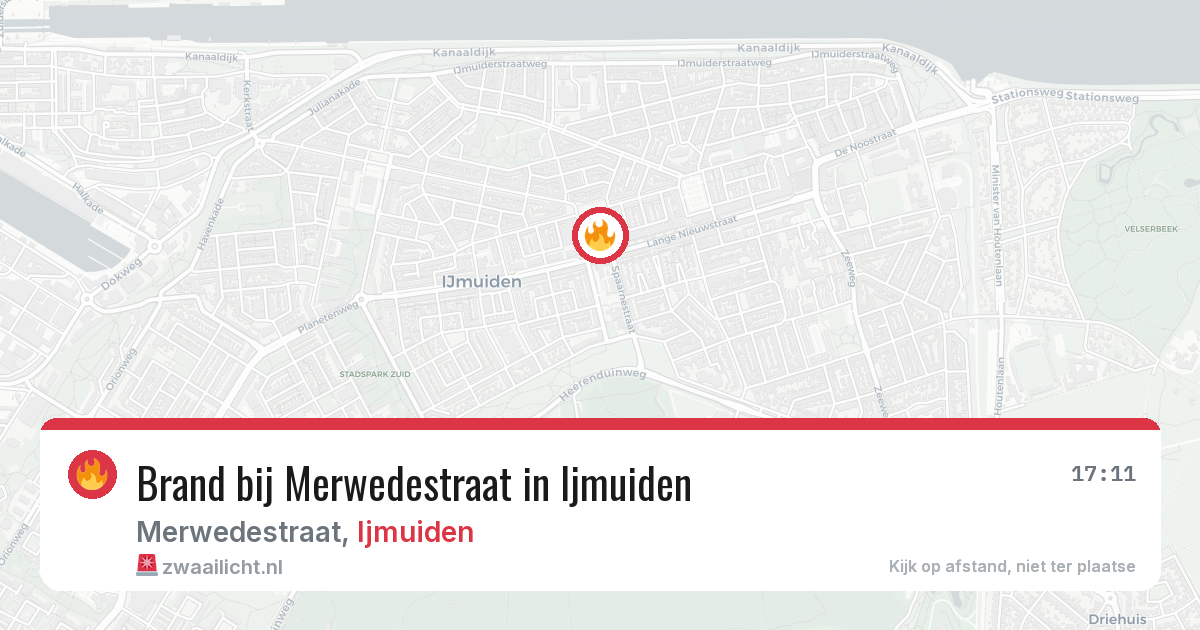 Brand bij Merwedestraat in Ijmuiden — 30 mei 2026