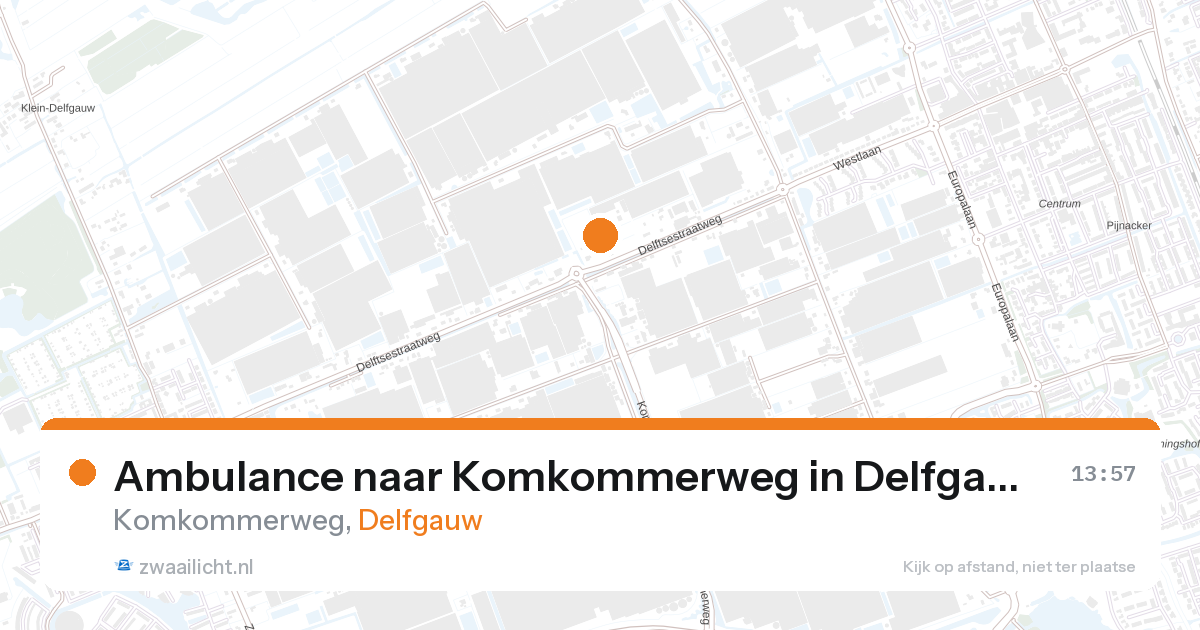 Ambulance naar Komkommerweg in Delfgauw — 9 apr 2026