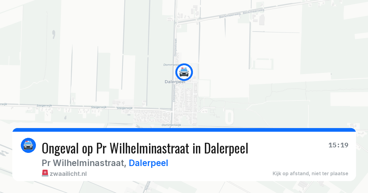 Ongeval op Pr Wilhelminastraat in Dalerpeel — 22 apr 2026