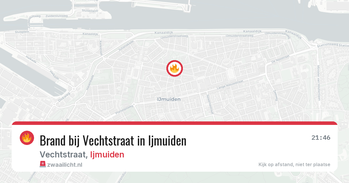 Brand bij Vechtstraat in Ijmuiden — 15 mei 2026