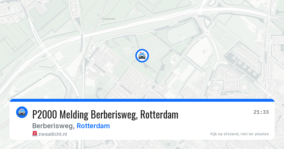 P2000 Melding Berberisweg, Rotterdam — 13 apr 2026