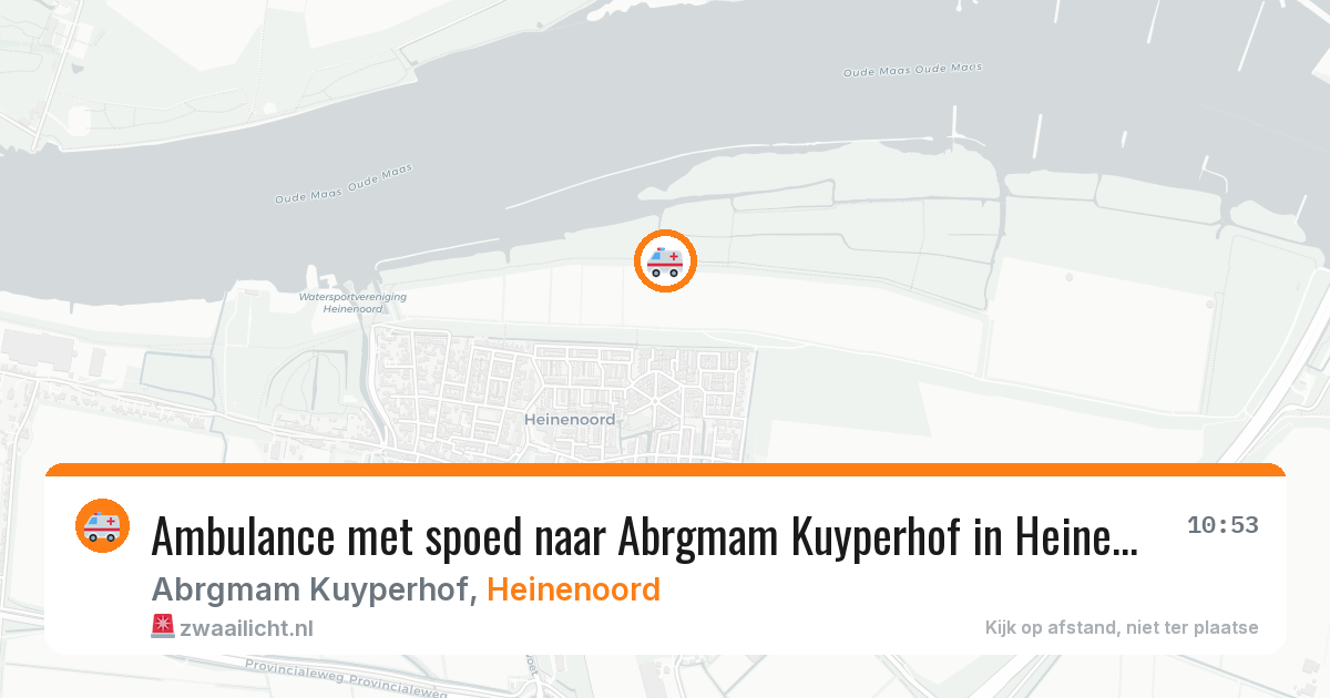 Ambulance met spoed naar Abrgmam Kuyperhof in Heinenoord — 30 apr 2026