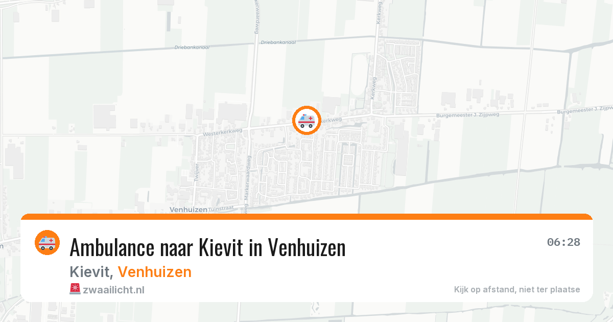 Ambulance naar Kievit in Venhuizen — 7 jul 2026