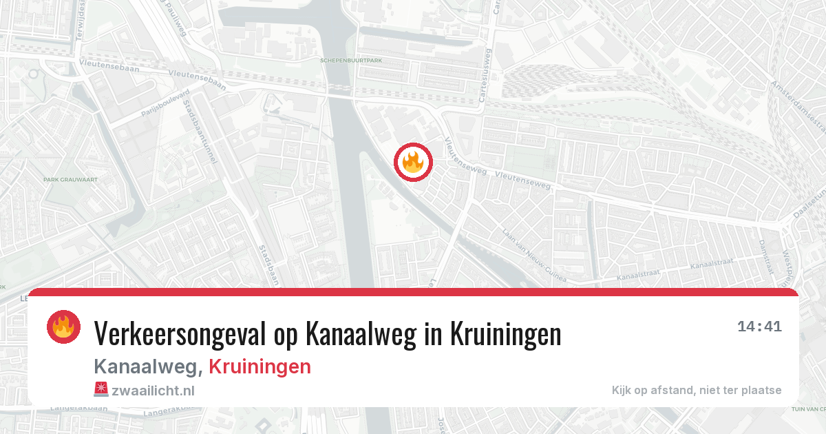 Verkeersongeval op Kanaalweg in Kruiningen — 27 jul 2026