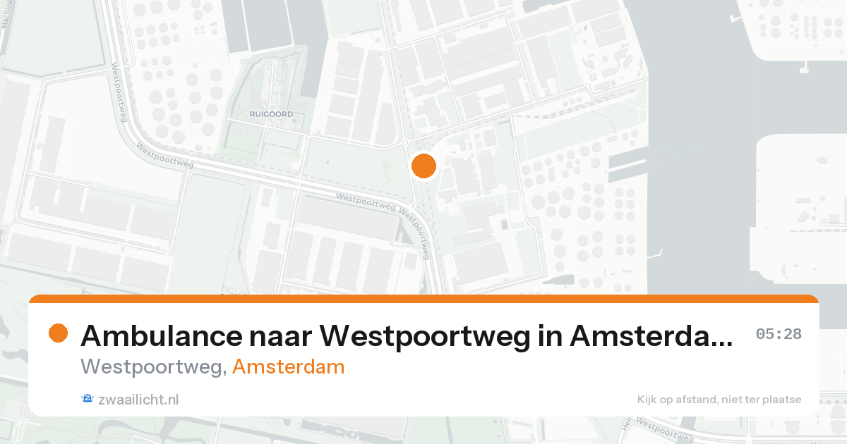 Ambulance naar Westpoortweg in Amsterdam — 25 aug 2026