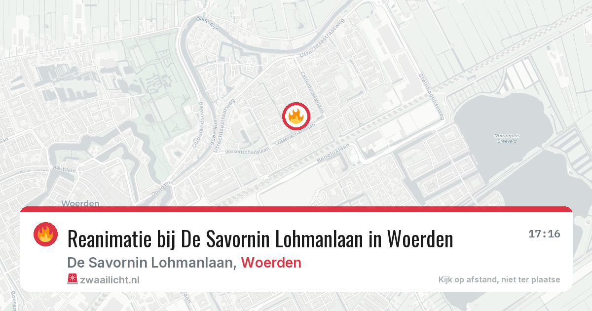 Reanimatie bij De Savornin Lohmanlaan in Woerden — 6 apr 2026
