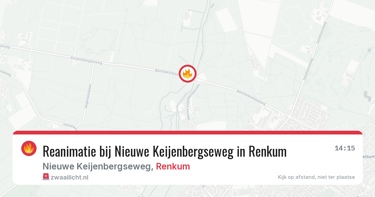 Reanimatie bij Nieuwe Keijenbergseweg in Renkum — 26 mei 2026