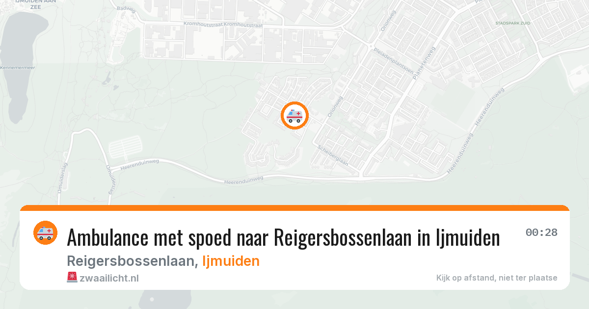 Ambulance met spoed naar Reigersbossenlaan in Ijmuiden — 5 mei 2026