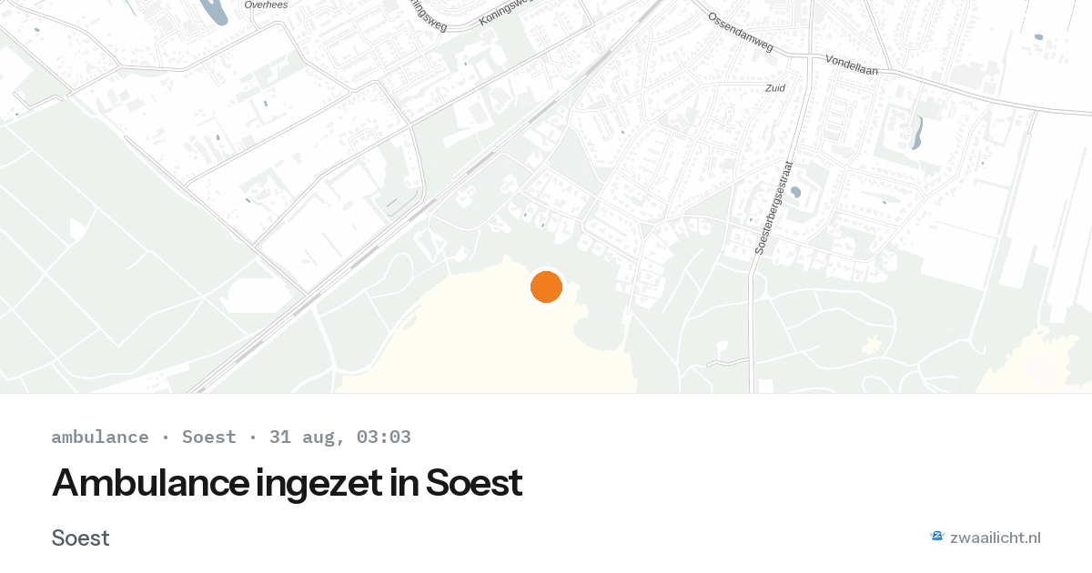 Ambulance ingezet in Soest — 31 aug 2026