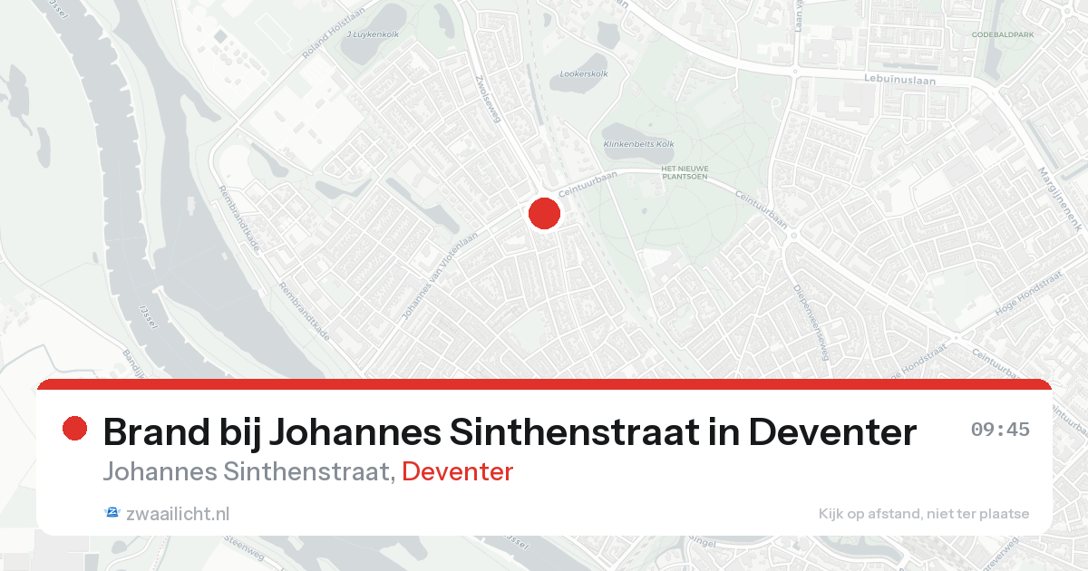 Brand bij Johannes Sinthenstraat in Deventer — 21 aug 2026
