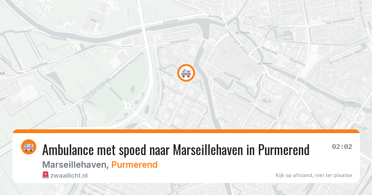 Ambulance met spoed naar Marseillehaven in Purmerend — 14 jul 2026