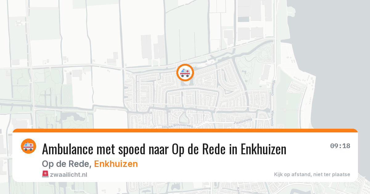 Ambulance met spoed naar Op de Rede in Enkhuizen — 31 mei 2026