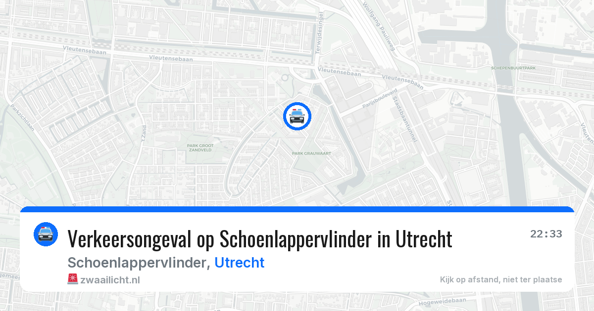 Verkeersongeval op Schoenlappervlinder in Utrecht — 27 jun 2026