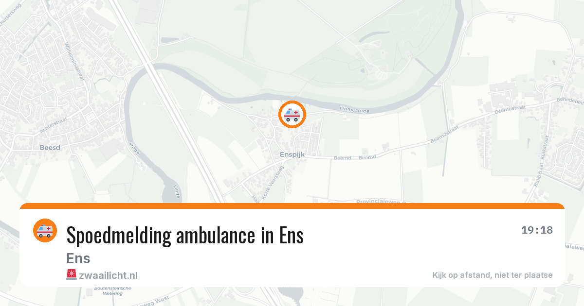 Spoedmelding ambulance in Ens — 29 jan 2026