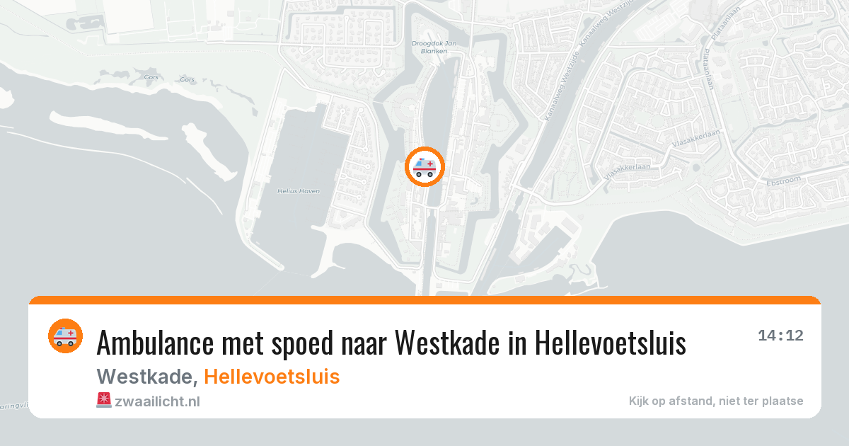Ambulance met spoed naar Westkade in Hellevoetsluis — 21 jun 2026