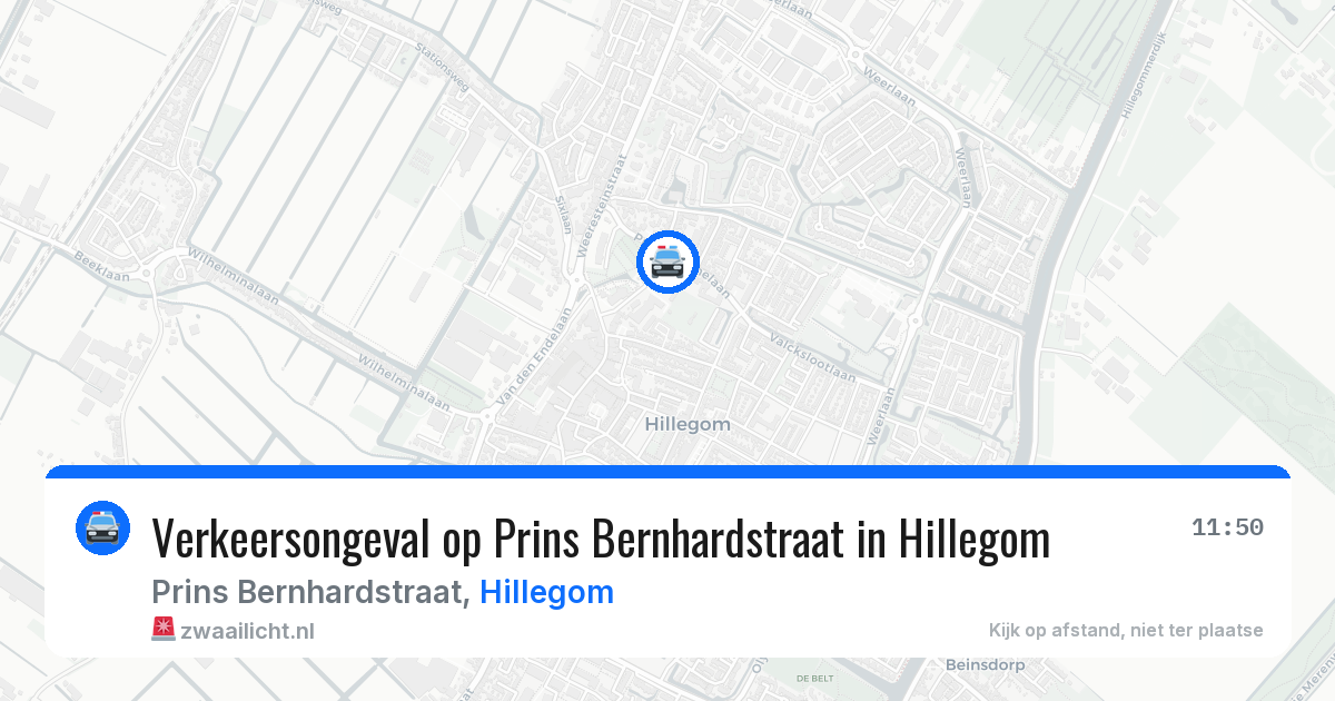 Verkeersongeval op Prins Bernhardstraat in Hillegom — 22 jun 2026