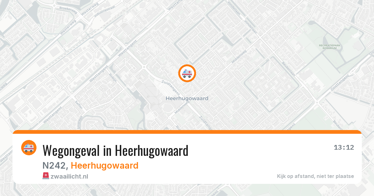 Wegongeval in Heerhugowaard — 24 apr 2026