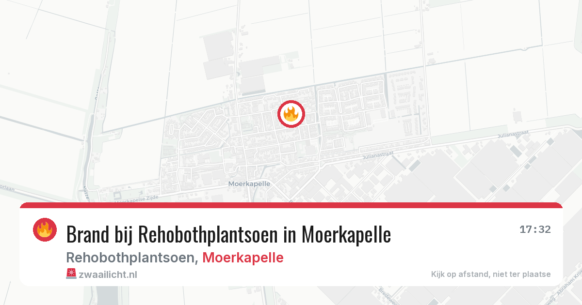 Brand bij Rehobothplantsoen in Moerkapelle — 4 jul 2026