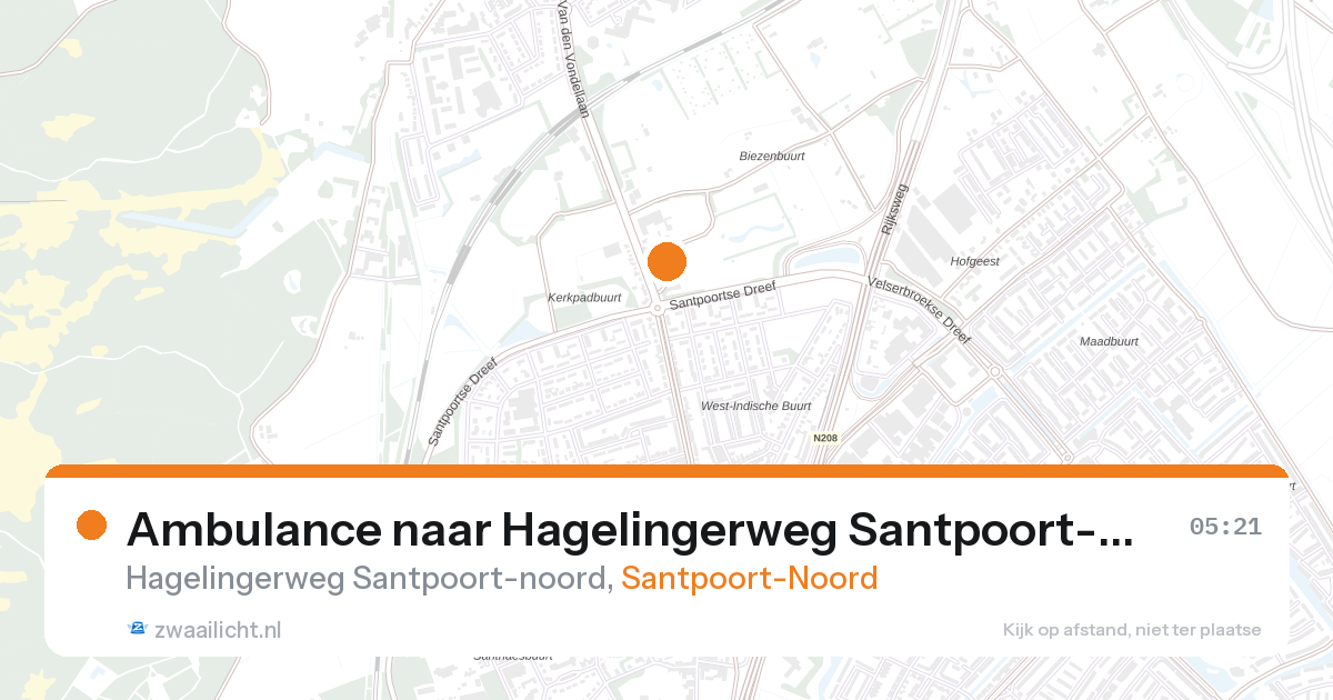 Ambulance naar Hagelingerweg Santpoort-noord in Santpoort-Noord — 27 aug 2026