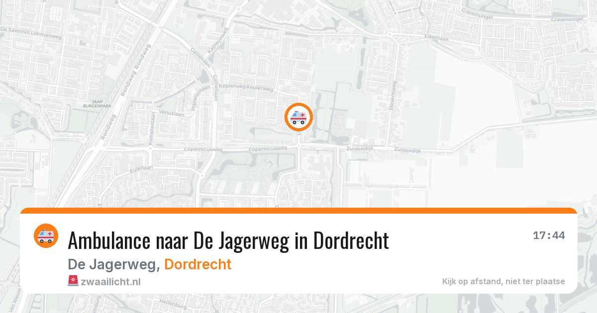 Ambulance naar De Jagerweg in Dordrecht — 25 mrt 2026