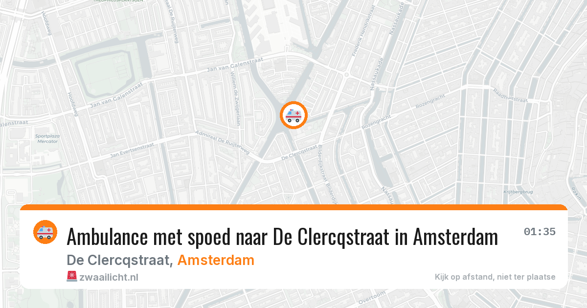 Ambulance met spoed naar De Clercqstraat in Amsterdam — 10 apr 2026