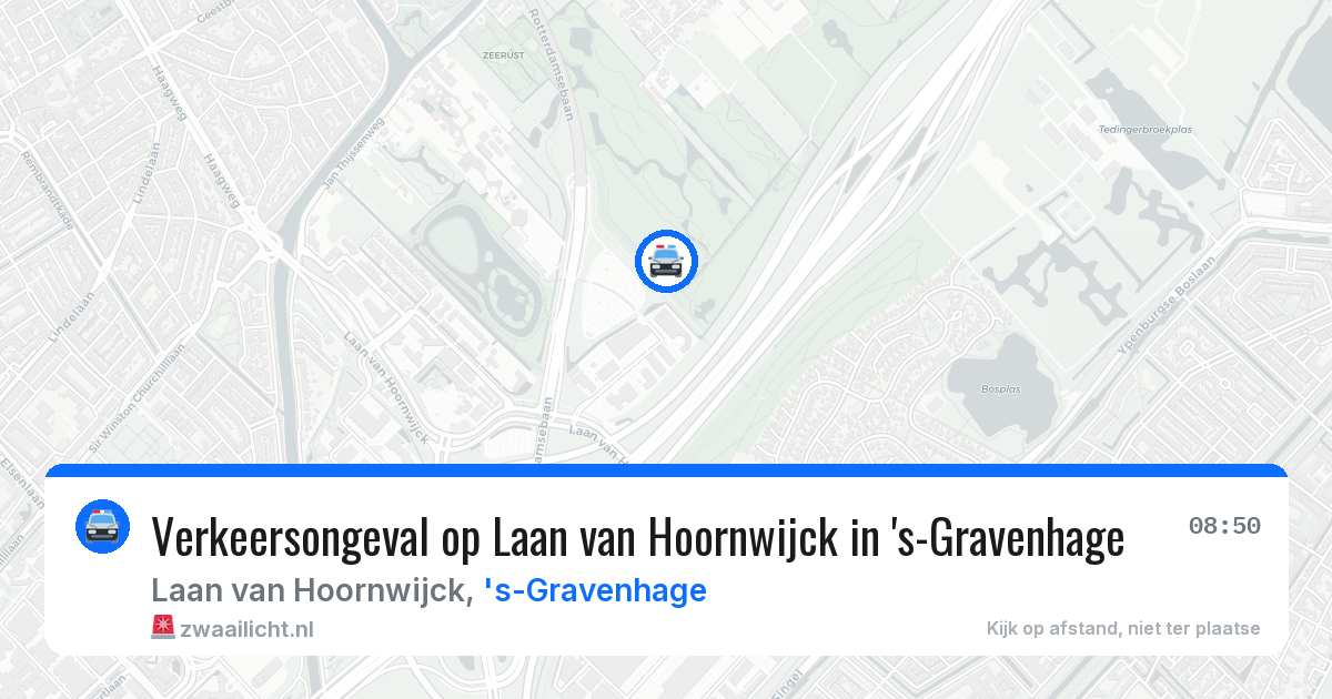 Verkeersongeval op Laan van Hoornwijck in 's-Gravenhage — 8 apr 2026