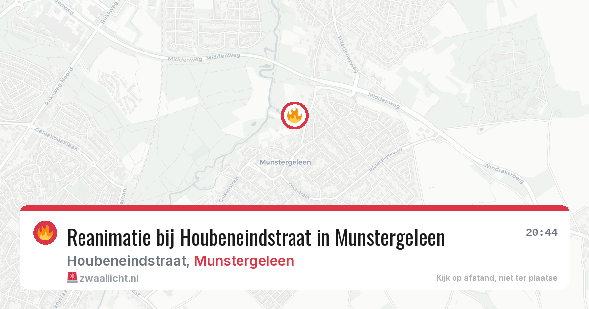 Reanimatie bij Houbeneindstraat in Munstergeleen — 16 feb 2026