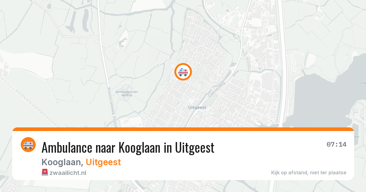 Ambulance naar Kooglaan in Uitgeest — 20 mrt 2026