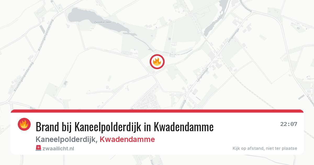 Brand bij Kaneelpolderdijk in Kwadendamme — 19 jun 2026