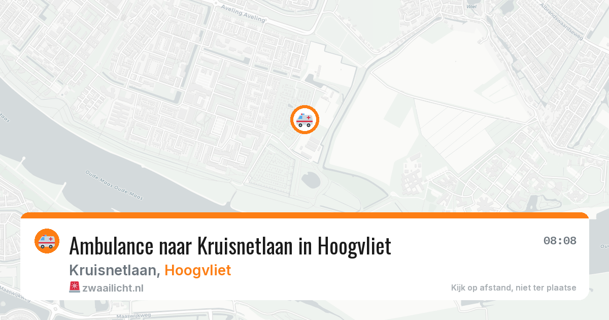 Ambulance naar Kruisnetlaan in Hoogvliet — 2 aug 2026