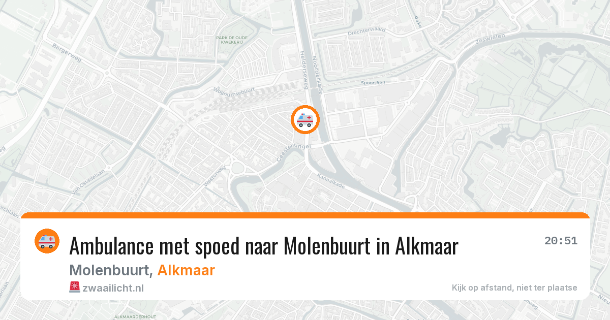 Ambulance met spoed naar Molenbuurt in Alkmaar — 21 jul 2026