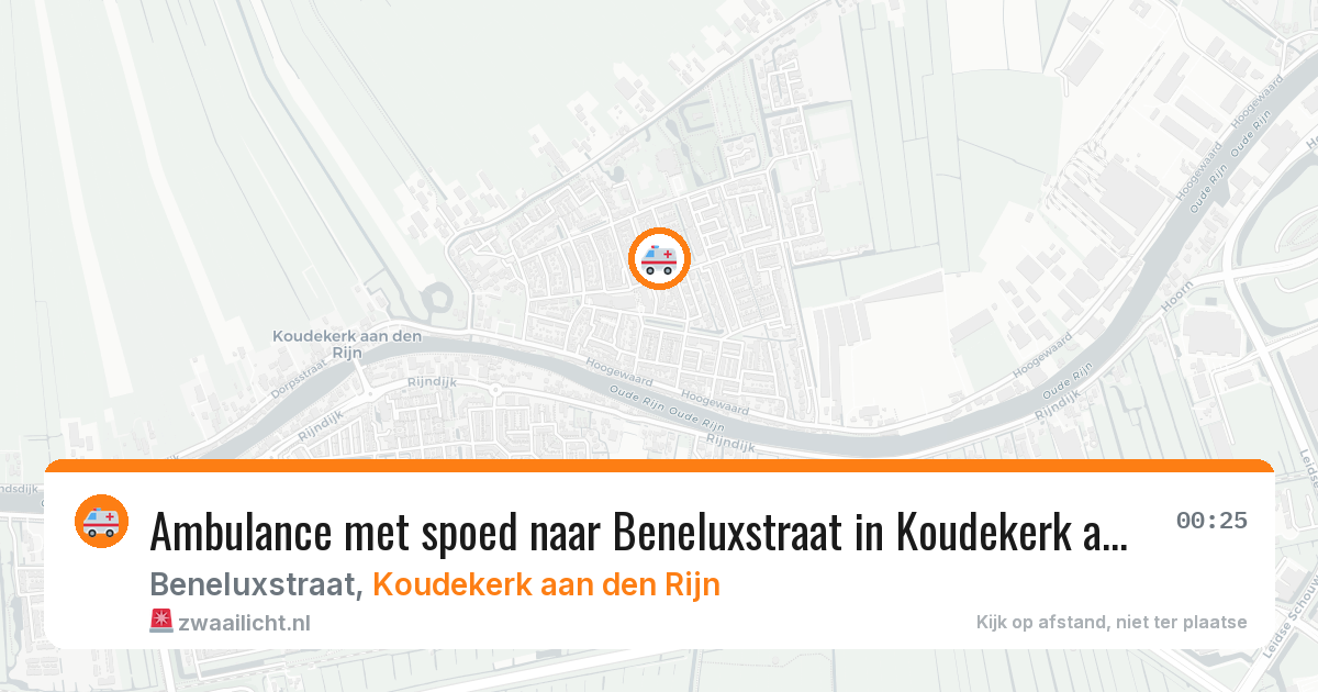 Ambulance met spoed naar Beneluxstraat in Koudekerk aan den Rijn — 18 feb 2026