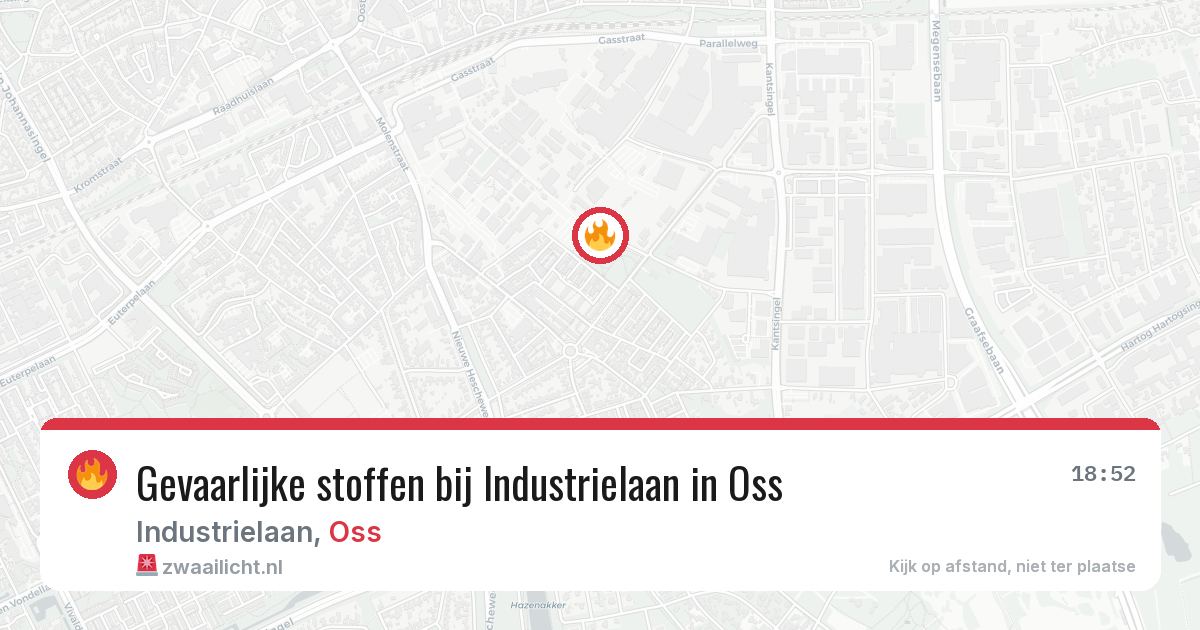 Gevaarlijke stoffen bij Industrielaan in Oss — 24 jun 2026