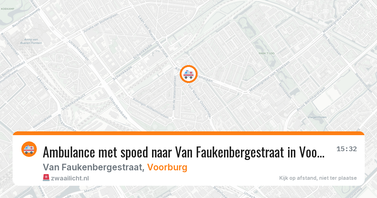 Ambulance met spoed naar Van Faukenbergestraat in Voorburg — 19 mei 2026