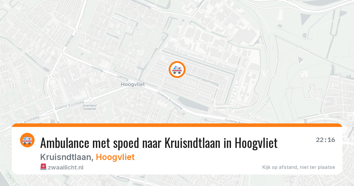 Ambulance met spoed naar Kruisndtlaan in Hoogvliet — 14 jun 2026