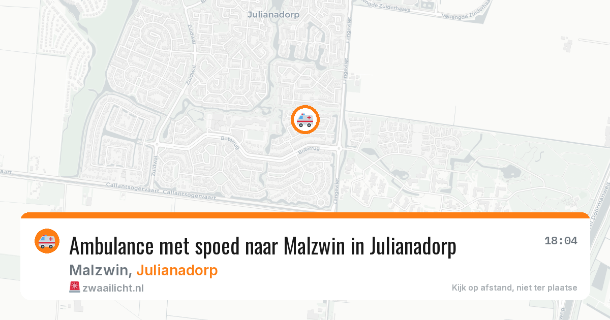 Ambulance met spoed naar Malzwin in Julianadorp — 23 apr 2026