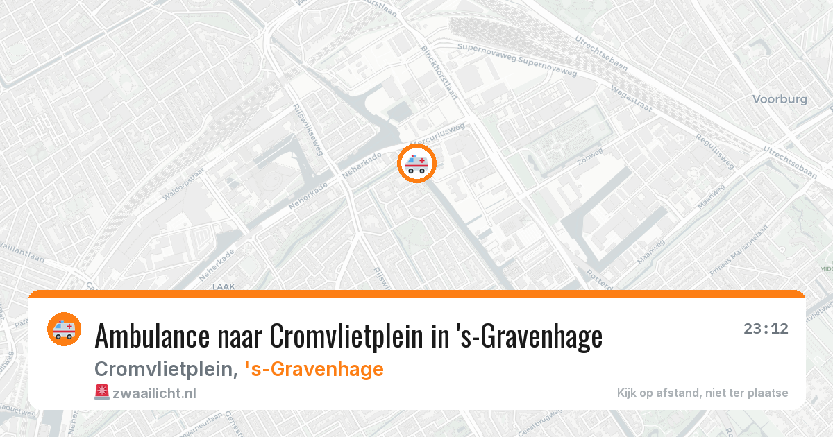 Ambulance naar Cromvlietplein in 's-Gravenhage — 7 aug 2026