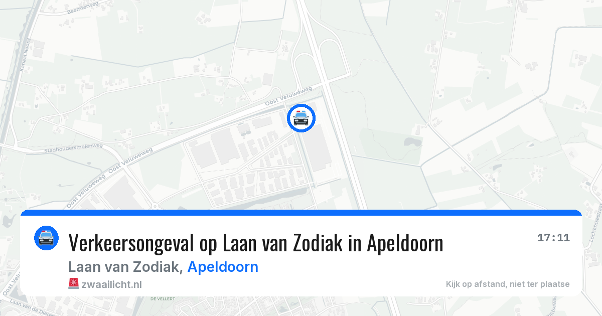 Verkeersongeval op Laan van Zodiak in Apeldoorn — 31 jul 2026