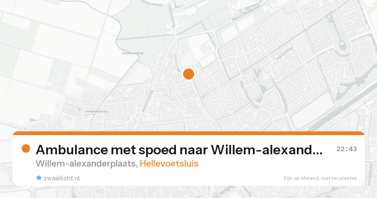 Ambulance met spoed naar Willem-alexanderplaats in Hellevoetsluis — 12 jul 2026