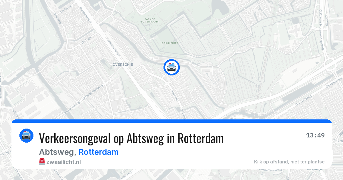 Verkeersongeval op Abtsweg in Rotterdam — 15 mei 2026