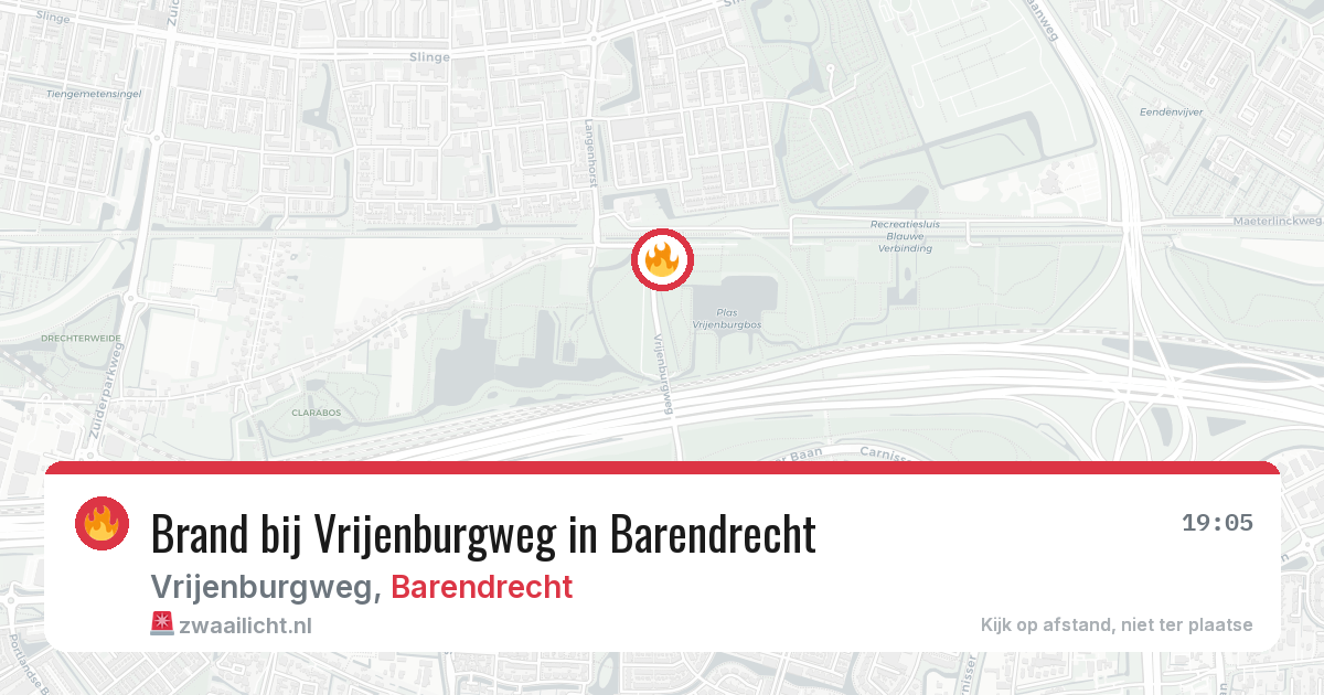 Brand bij Vrijenburgweg in Barendrecht — 11 aug 2026