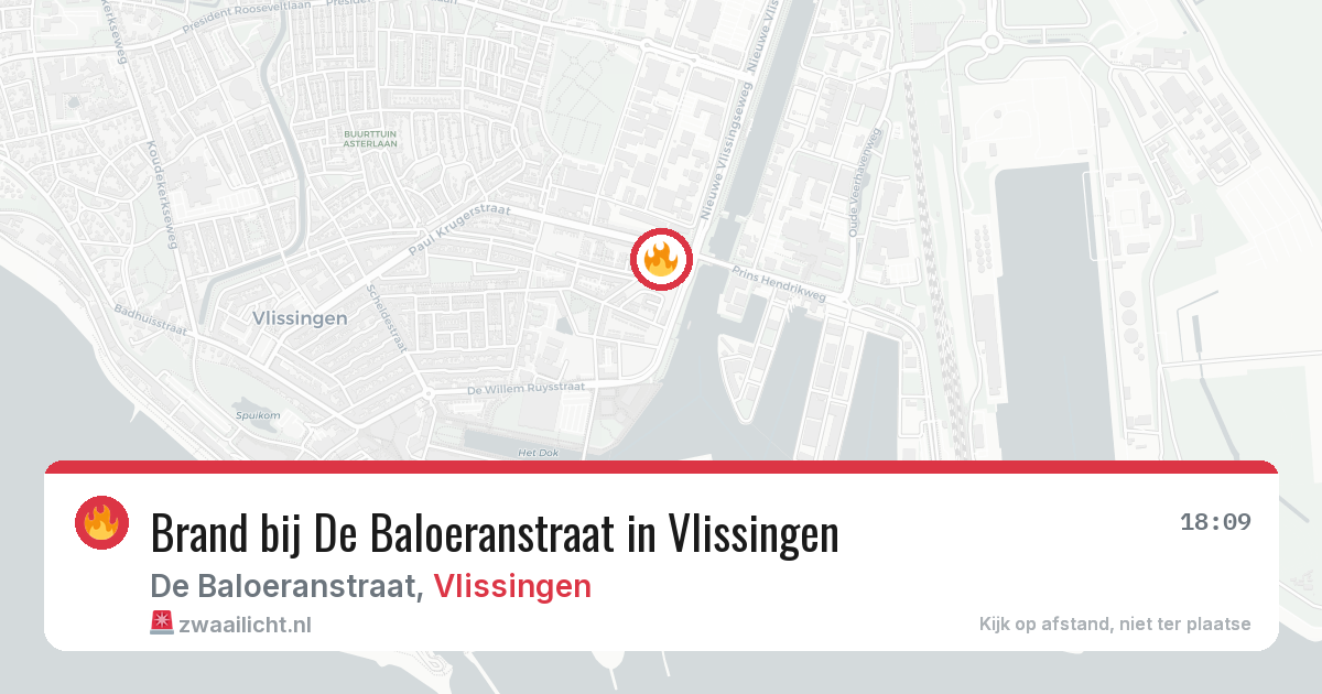 Brand bij De Baloeranstraat in Vlissingen — 7 jul 2026
