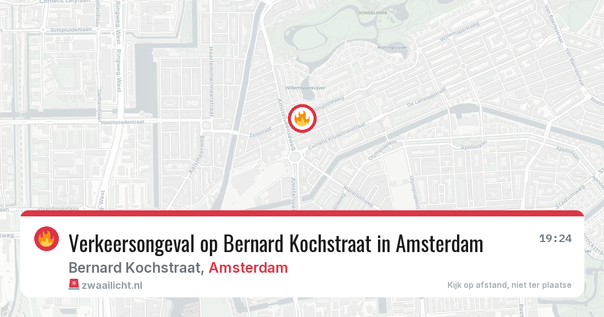 Verkeersongeval op Bernard Kochstraat in Amsterdam — 1 jun 2026