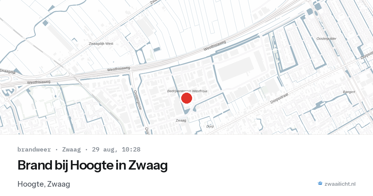 Brand bij Hoogte in Zwaag — 29 aug 2026