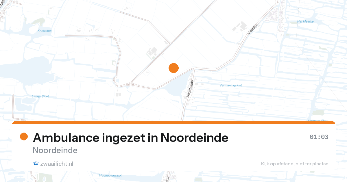 Ambulance ingezet in Noordeinde — 26 aug 2026