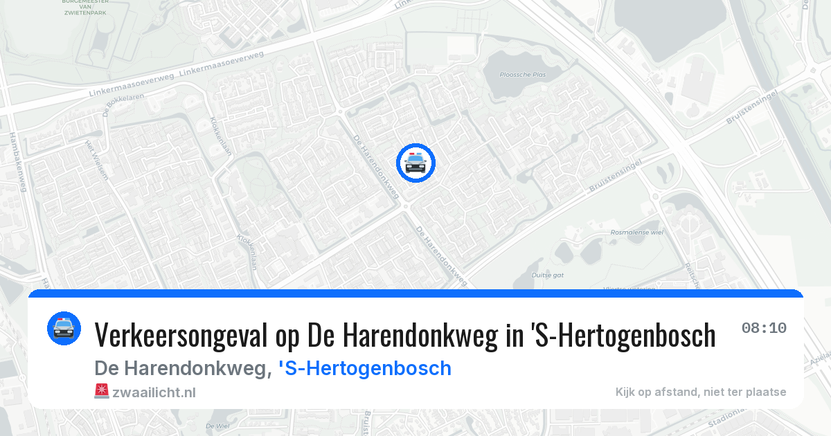 Verkeersongeval op De Harendonkweg in 'S-Hertogenbosch — 24 jun 2026