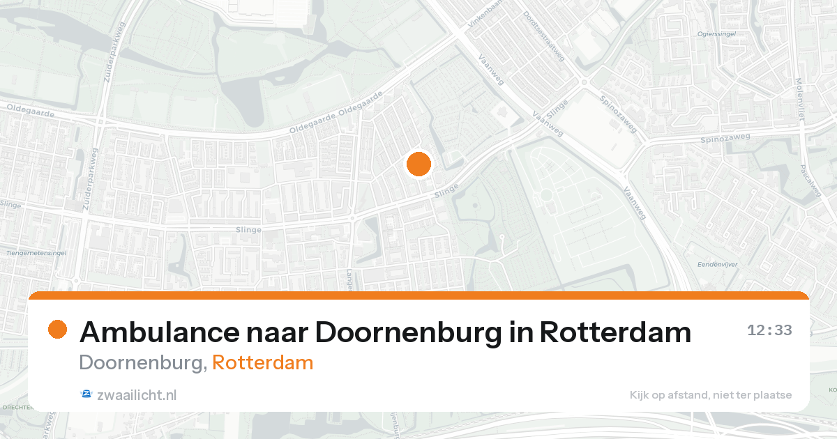 Ambulance naar Doornenburg in Rotterdam — 25 aug 2026