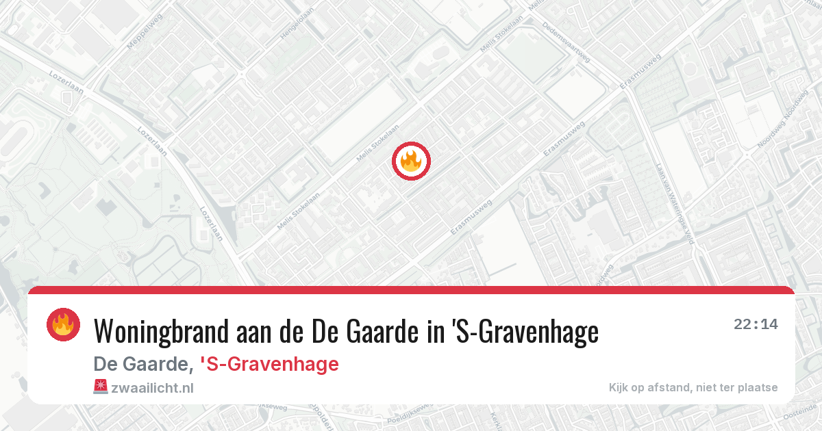 Woningbrand aan de De Gaarde in 'S-Gravenhage — 9 mrt 2026