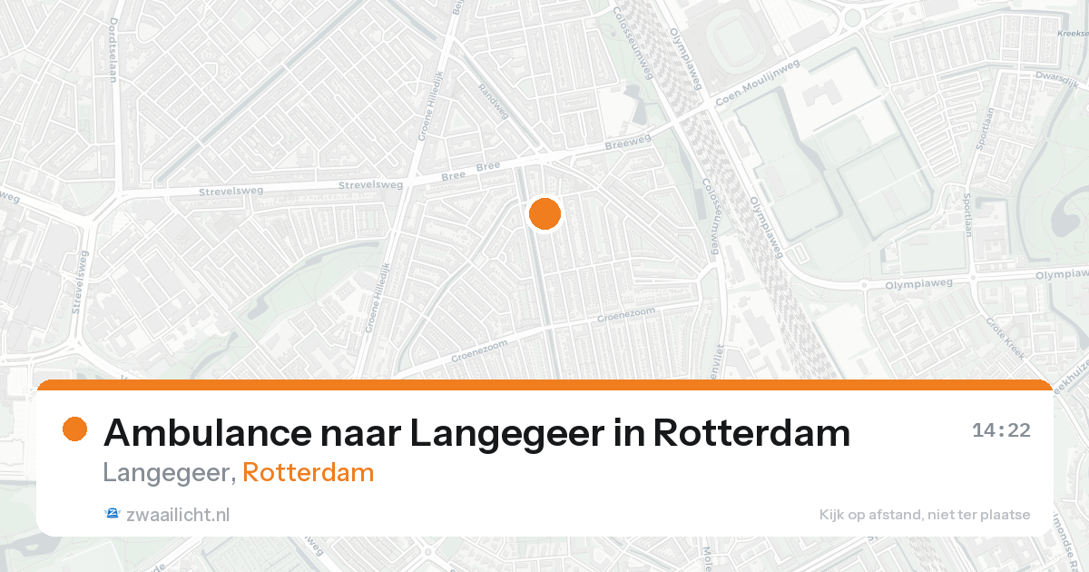 Ambulance naar Langegeer in Rotterdam — 17 aug 2026